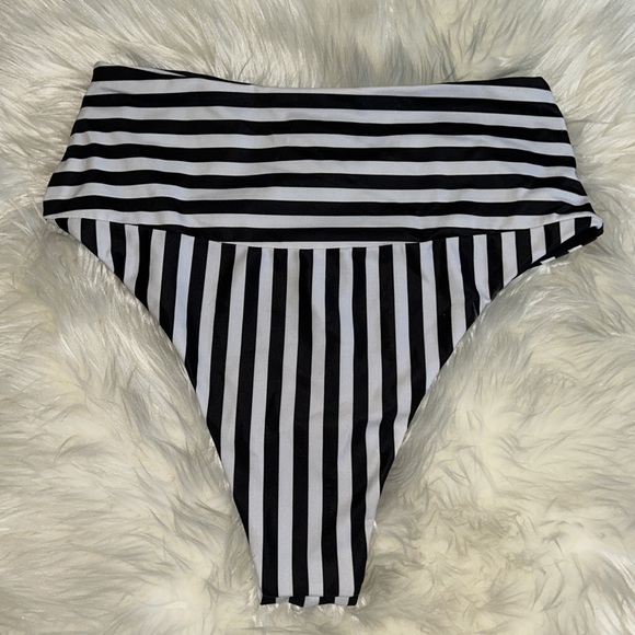New! CiCiBird High-waist Striped Bikini Bottom - Picture 2 of 4